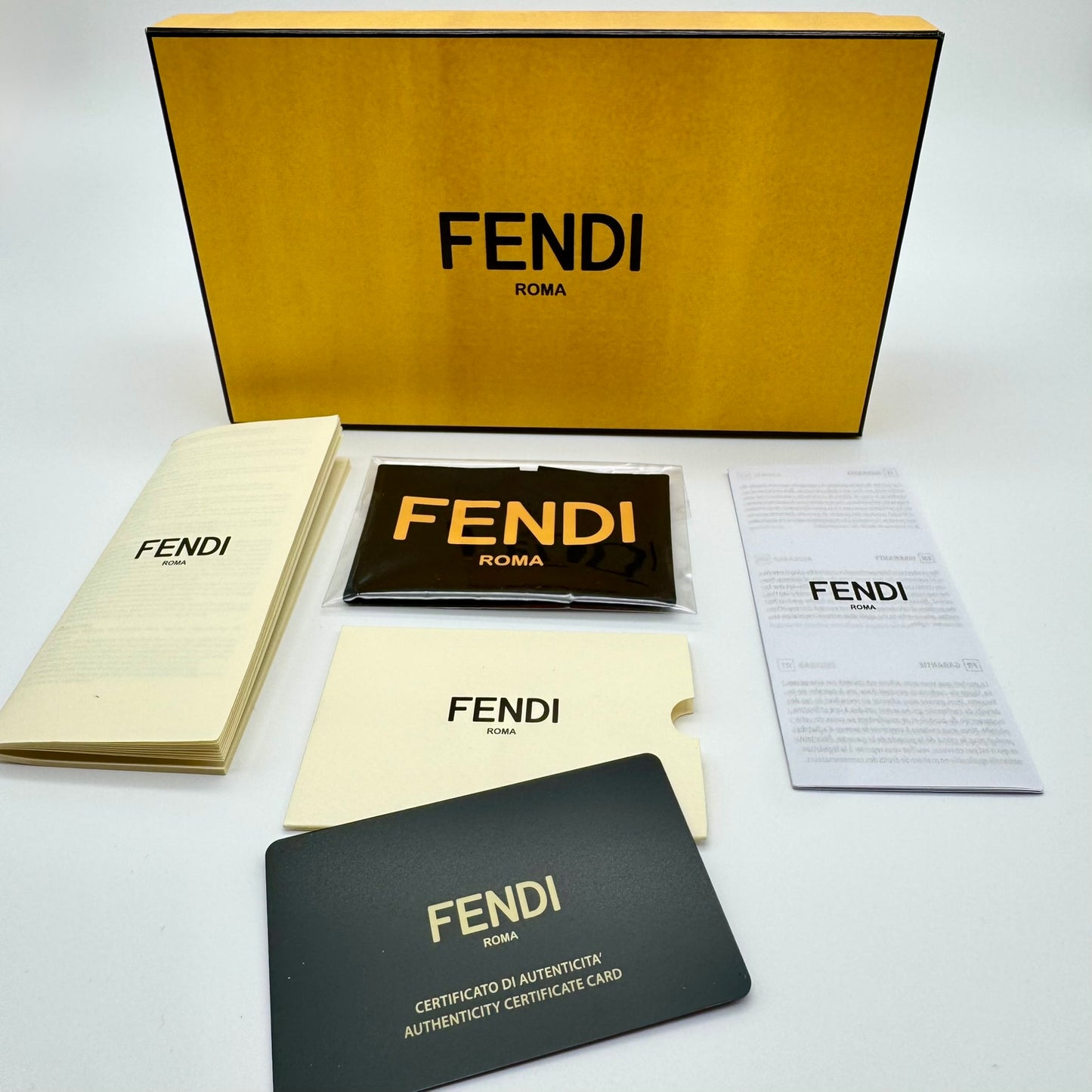 Fendi FF Diamonds Oversized Square Sunglasses – Black Gold